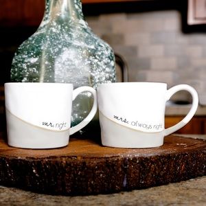 Mr. And Mrs. Mug Set NWT!